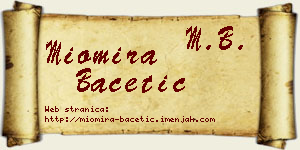 Miomira Bacetić vizit kartica